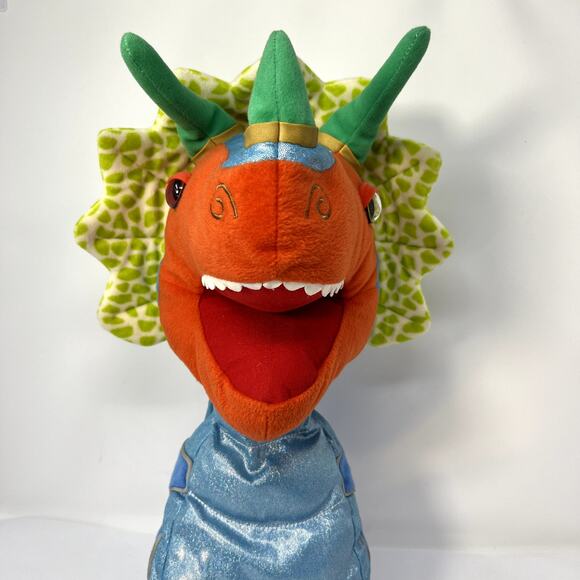 Manhattan Toys Dragon Dinosaur Hand Puppet Plush Animal Toy VTG Golf Club Cover - Picture 7 of 12